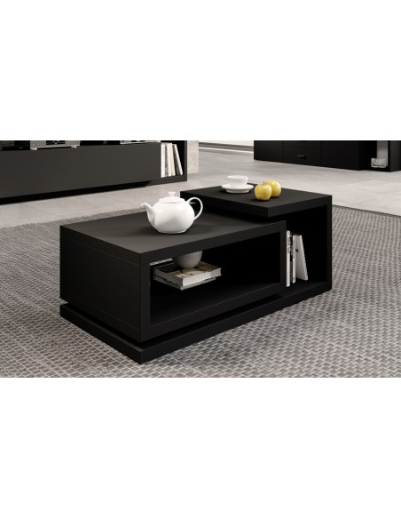 Table basse contemporaine noire mat