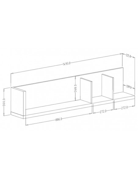 Dimensions étagère murale Cali