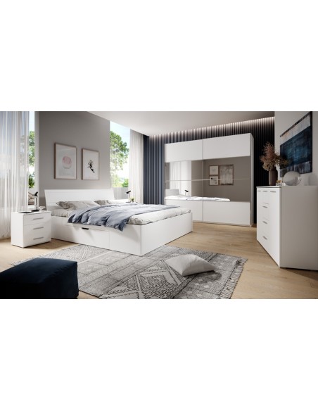 Lit design adulte blanc