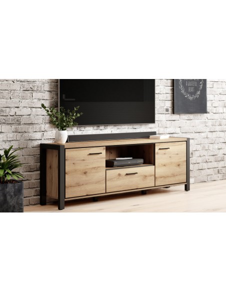 Meuble TV industriel 180 cm Nolan