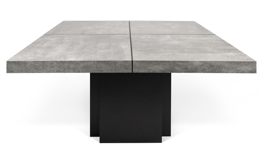 Salle à manger complète avec table carrée béton - Dusk 130