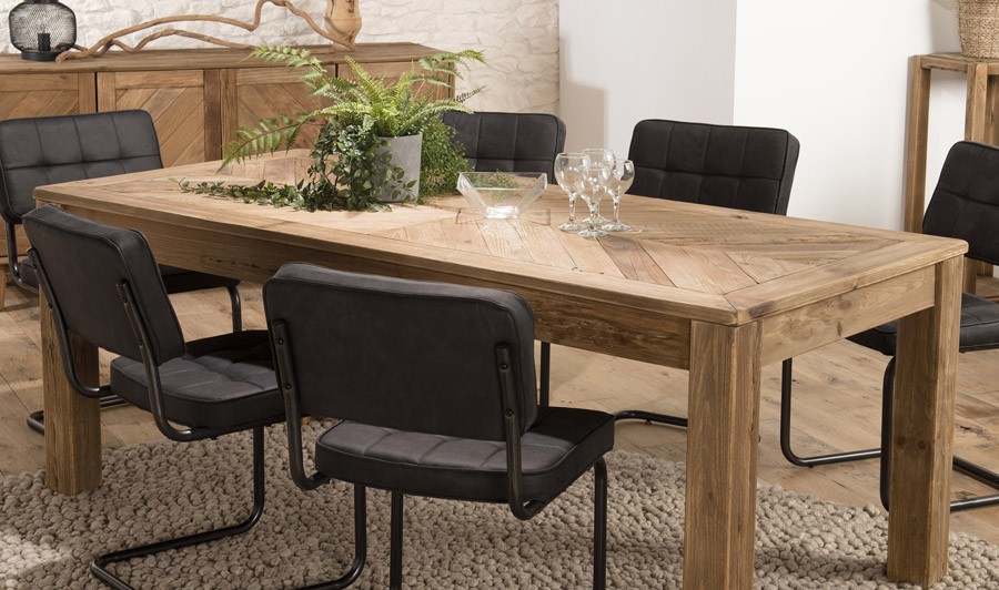 Salle à manger complète en pin massif recyclé Jack House and Garden