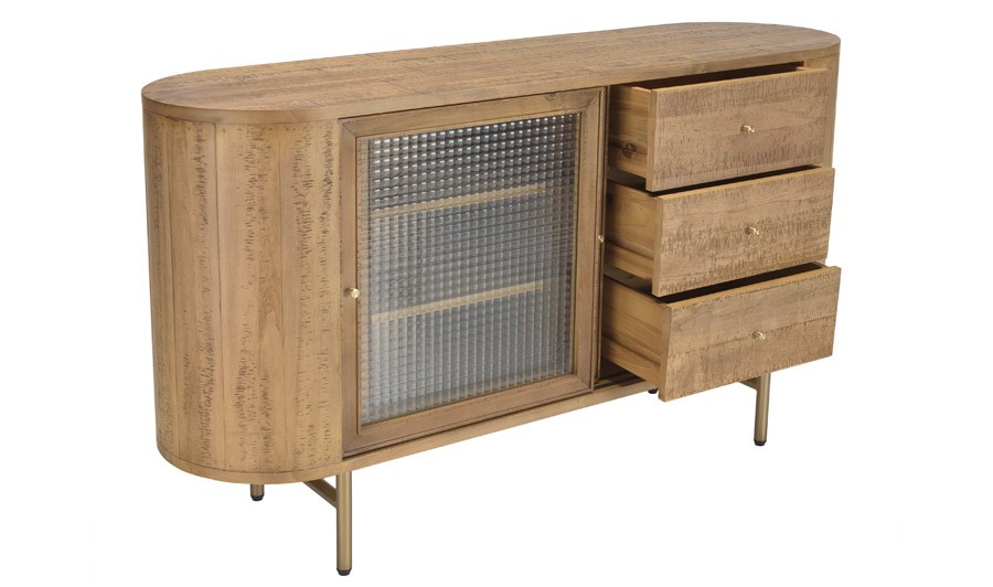 Salle à manger complète en bois de peuplier Clyde - House and Garden