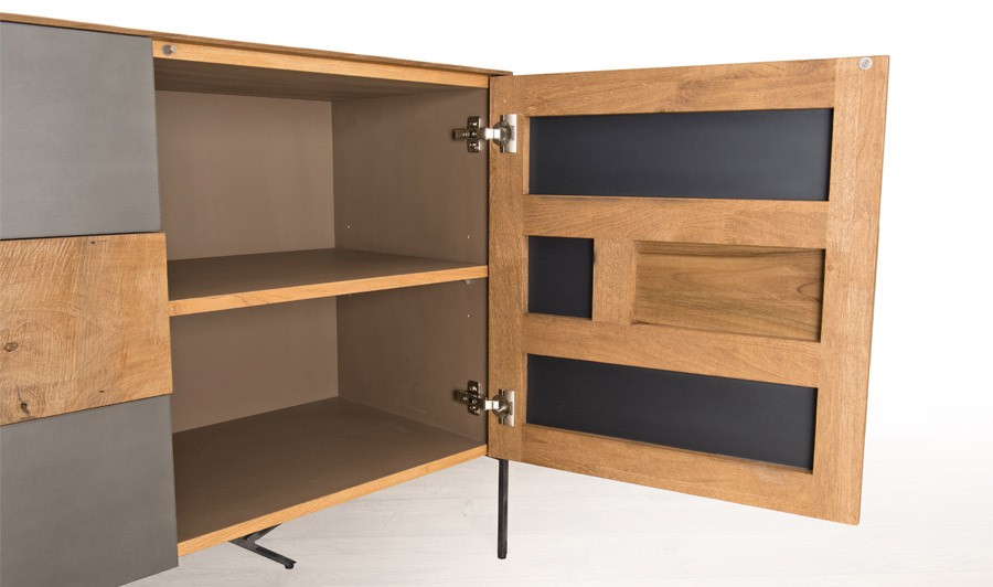 Salle à manger complète en métal et teck Eatswood House and Garden