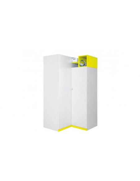 armoire angle jaune