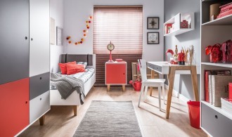 Chambre complète enfant rouge