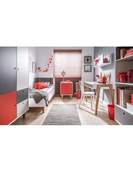 Chambre complète enfant rouge