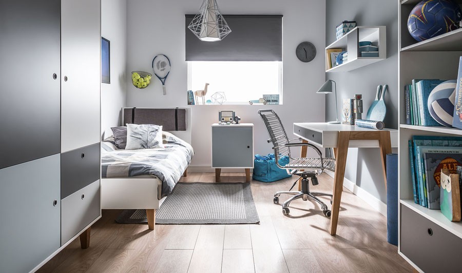 Meuble 9 panières pour enfant bleu gris - Décoration chambre enfant -  Meuble enfant - Meuble