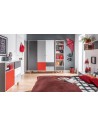chambre ado rouge
