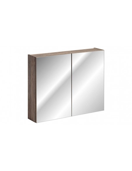 armoire miroir 80 cm sdb couleur chêne