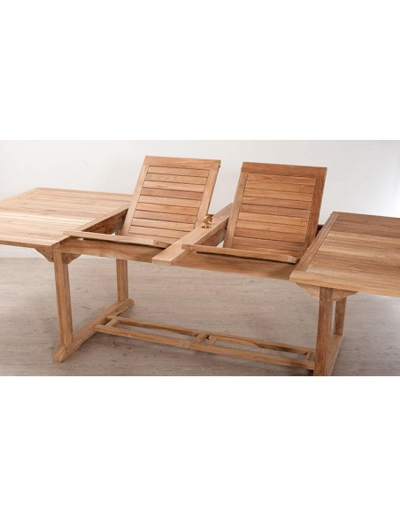 Ensemble jardin table + 6 fauteuils en teck