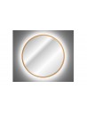 Miroir led rond doré