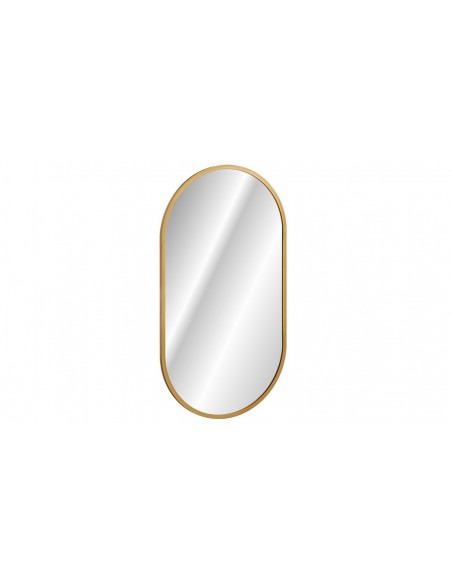 Miroir LED ovale cadre doré salle de bain