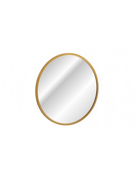 Miroir LED rond doré Saturne