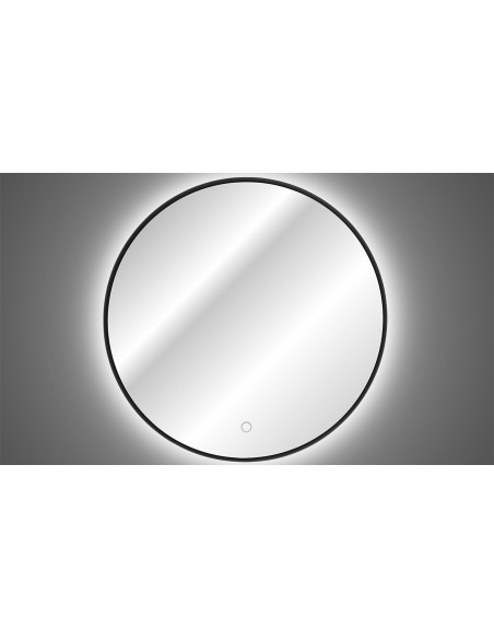 Miroir rond LED noir Uranus