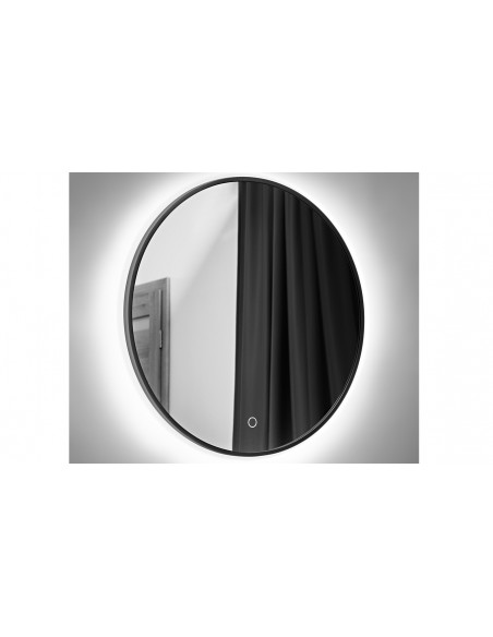 Miroir rond led noir 60cm