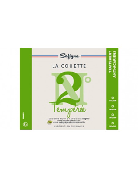 couette tempérée anti-acariens Softyne