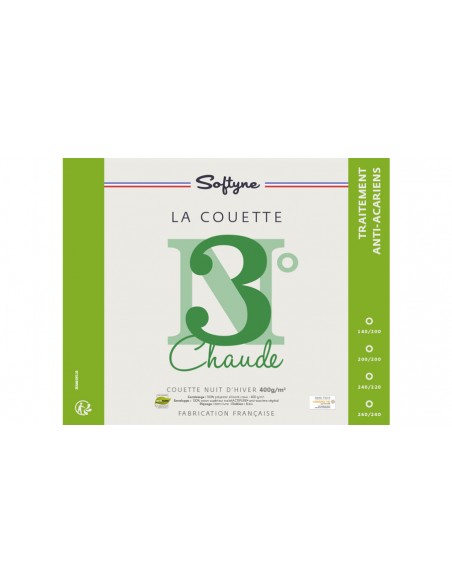couette chaude anti-acariens Softyne