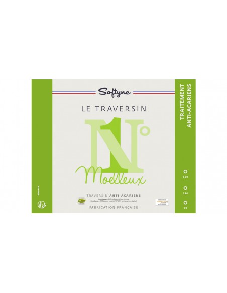 Vignette traversin moelleux anti-acariens
