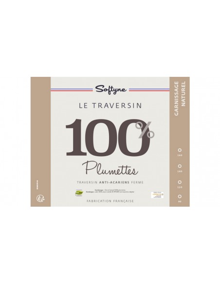 Vignette traversin 100% plumettes