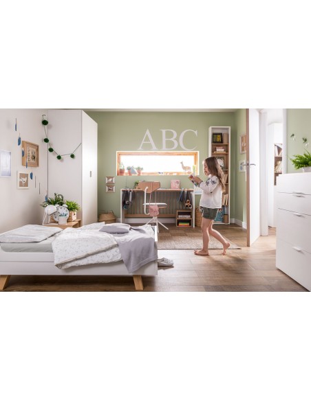 Armoire bois blanc chambre bébé