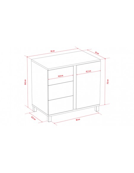 Dimensions commode design Altitude