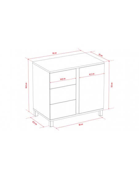 Dimensions commode design Altitude