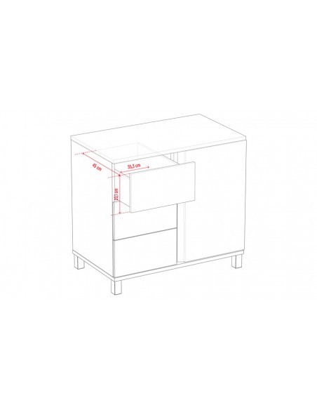 Dimensions commode design Altitude