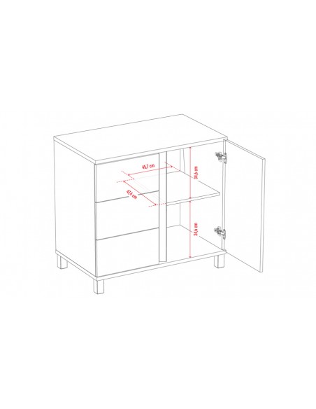 Dimensions commode design Altitude