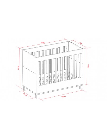 Dimensions lit évolutif design