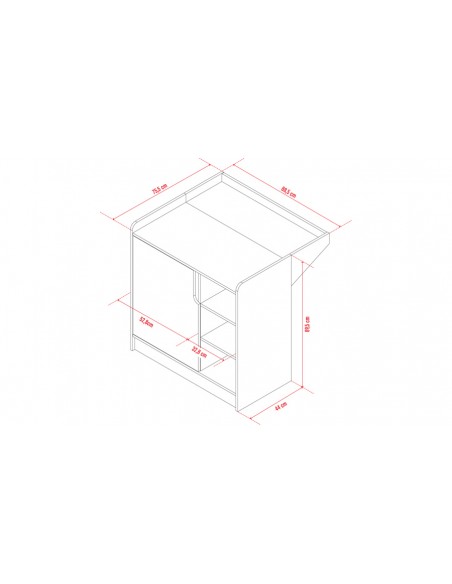 Lit bébé à barreaux évolutif avec table à langer design - Maxim
