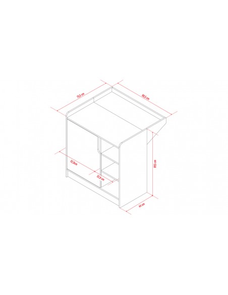 Dimensions table à langer