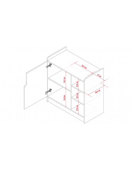 Dimensions table à langer