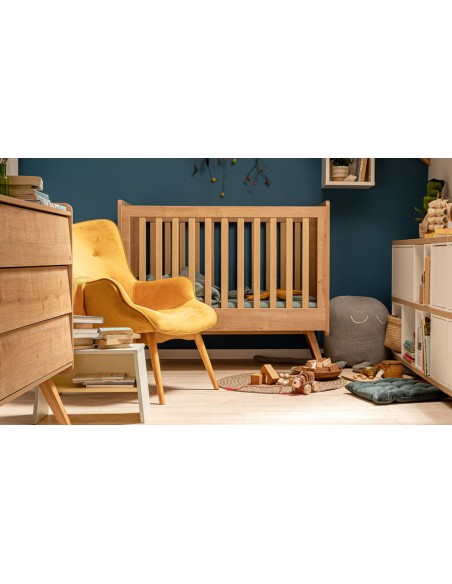 Chambre Bébé Complète Vintage Évolutive Oak et Bleue - Vox