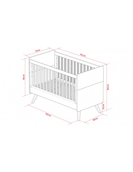 Dimensions lit évolutif bébé