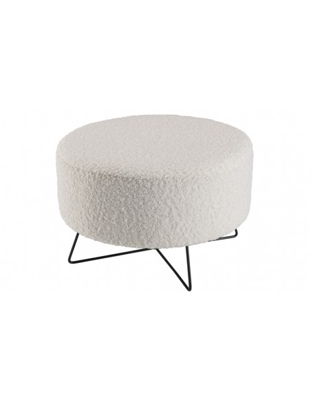 Pouf rond blanc Rosalia