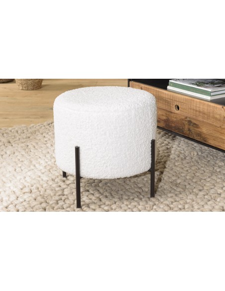 Petit tabouret blanc Rosalia