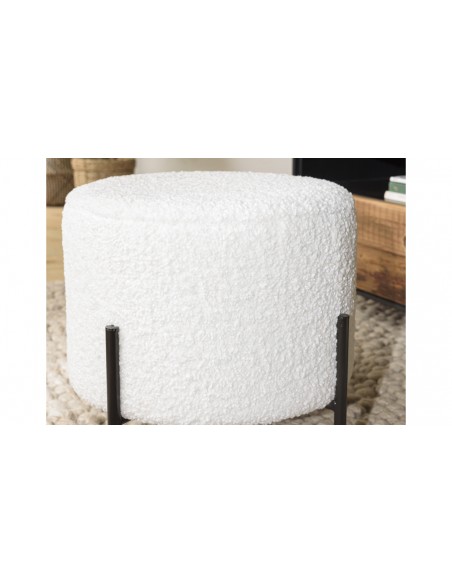 Petit tabouret blanc Rosalia