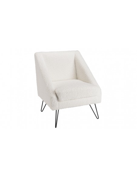 fauteuil triangulaire tissu blanc