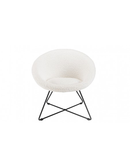 Fauteuil rond blanc Rosalia