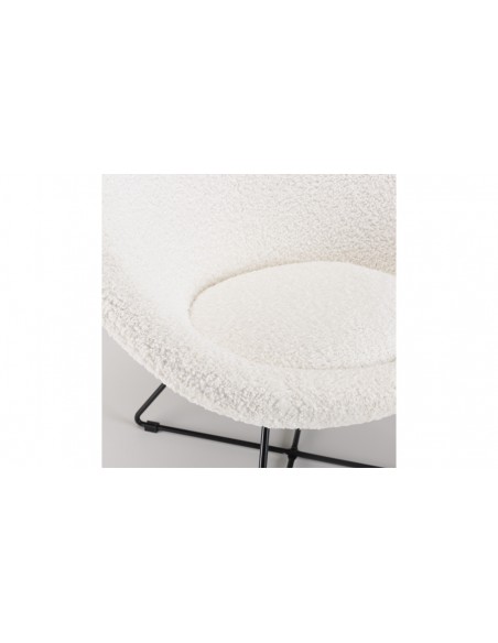 Fauteuil rond blanc Rosalia