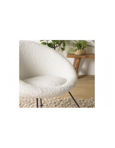 Fauteuil rond blanc Rosalia