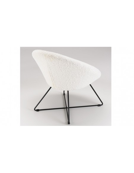 Fauteuil rond blanc Rosalia