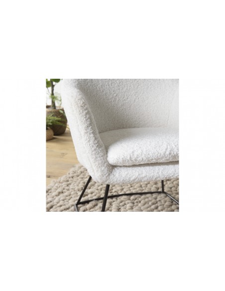 Fauteuil blanc avec accoudoirs