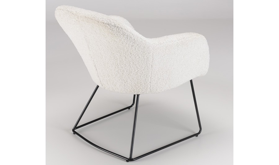 Chaise fauteuil en résine empilable de jardin terrasse Cleopatra Blanc 002575