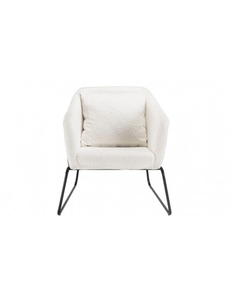 Fauteuil blanc pieds évasés Rosalia