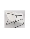 Fauteuil blanc pieds évasés Rosalia