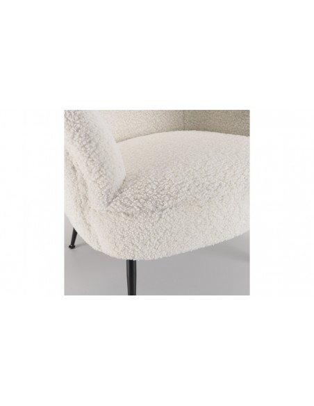 Fauteuil cosy en bouclette blanc - RETIF