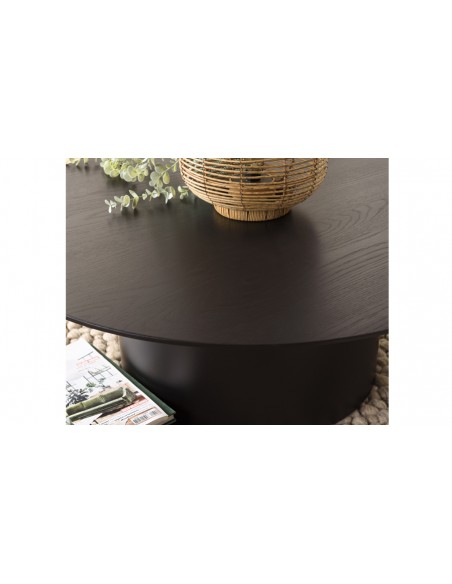 Table basse ronde noire Jalesko