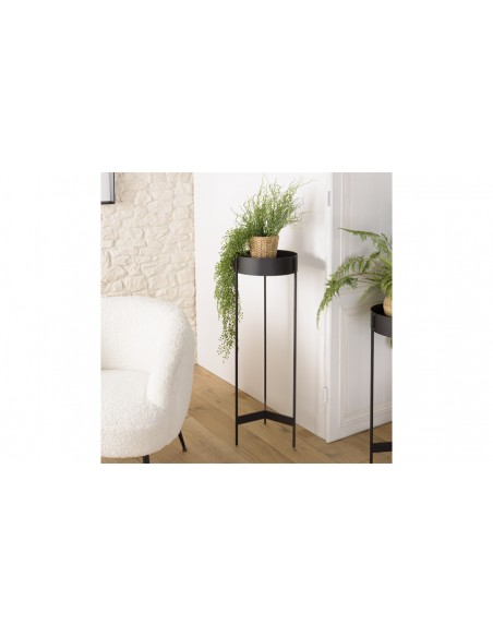 Porte-plantes rond noir